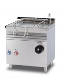 Brasiera elettrica su mobile, 10,5kw, 1 vasca 50 litri ribaltabile manuale, fondo inox con coperchio - cm 80x70,5x90h