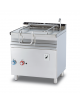 Brasiera a gas su mobile, 1 vasca 50 litri ribaltabile automatico, fondo inox con coperchio - cm 80x70,5x90h