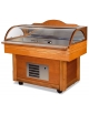 Carrello refrigerato in legno per pesce con produttore di ghiaccio ed illuminazione a led cm 140x93x125h