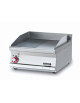 Fry top elettrico trifase-7,4kw da banco, piastra 1/2 liscia, 1/2 rigata cm 56x51, r. temp. 50 a 300 °C - dim. cm 60x70,5x28h