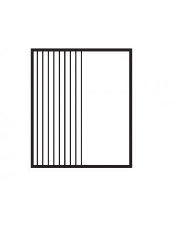 Fry top elettrico trifase-7,4kw da banco, piastra 1/2 liscia, 1/2 rigata cm 56x51, r. temp. 50 a 300 °C - dim. 60x70,5x28h