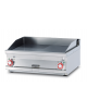 Fry top elettrico trifase-11,1kw da banco, piastra doppia cromata 1/2 liscia, 1/2 rigata cm 76x51 - dim. 80x70,5x28h