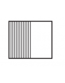 Fry top elettrico trifase-11,1kw da banco, piastra doppia cromata 1/2 liscia, 1/2 rigata cm 76x51 - dim. 80x70,5x28h