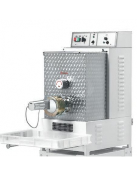 Macchina per pasta fresca da 25 Kg. orari - Con manicotto raffreddato ad  H2O, coltello elettronico e ventilatore 