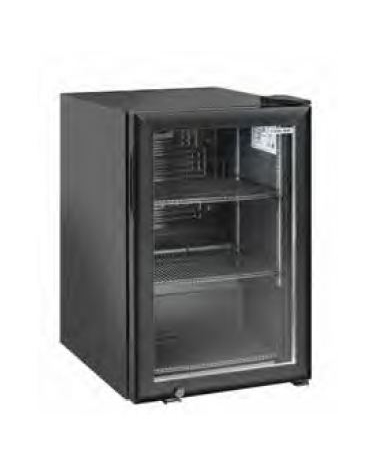 Minibar frigobar con porta in vetro - lt. 67 - refrigerazione Roll-Bond con ventilatore 0°/+10°C - cm 43,2x49,6x67,2h