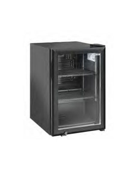 Minibar frigobar con porta in vetro - lt. 67 - refrigerazione Roll-Bond con ventilatore 0°/+10°C - cm 43,2x49,6x67,2h