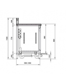 Retrobanco refrigerato 2 sportelli motore remoto da cm. 100x65x112h - Refrigerazione statica