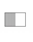 Fry top elettrico trifase-14,8kw da banco, piastra cromata 1/2 liscia, 1/2 rigata cm 116x51, da 50 a 300 °C - dim. 120x70,5x28h