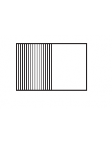 Fry top a gas da banco, 21kw, piastra cromata 1/2 liscia, 1/2 rigata superficie di cottura cm 116x51 - cm 120x70,5x28h