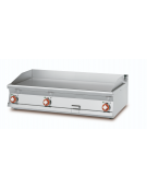 Fry top elettrico trifase-16,65kw da banco, piastra liscia, 3 zone di cottura cm 116x51, da 50 a 300 °C - dim. 120x70,5x28h