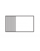 Fry top elettrico trifase-16,65kw da banco, piastra 1/3 rigata 2/3 liscia, 3 zone di cottura cm 116x51 - dim. 120x70,5x28h