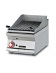 Griglia gas a pietra lavica da banco, con griglia inox dim. cm 38x52 - dim tot. cm 40x70,5x28h