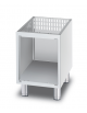 Base neutra a giorno in acciaio inox CrNi 18/10 AISI 304 porta non inclusa, cm 30x59,5x57h