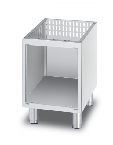 Base neutra a giorno in acciaio inox CrNi 18/10 AISI 304 porta non inclusa, cm 40x59,5x57h