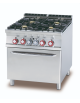 Cucina a gas 4 fuochi su forno a gas statico, camera cm 67x73x34h - cm 80x90x90h