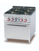 Cucina a gas 4 fuochi su forno elettrico statico, camera cm 67x73x34h - cm 80x90x90h