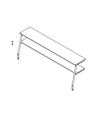 Mensole inox con supporti in tubolare inox