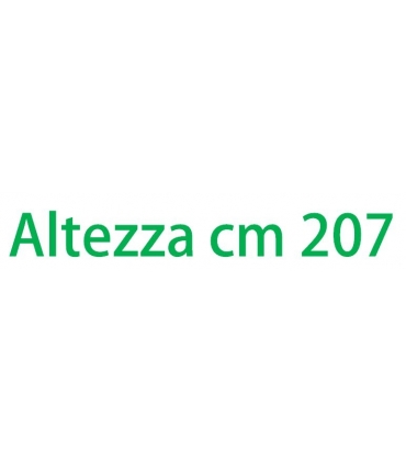 Altezza esterna 207 cm