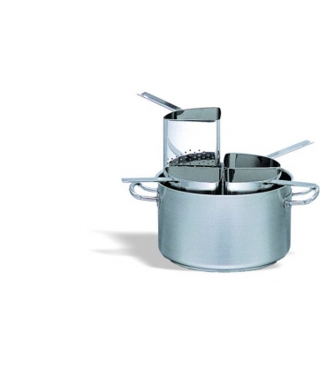 PENTOLE INOX CON 4 COLAPASTA