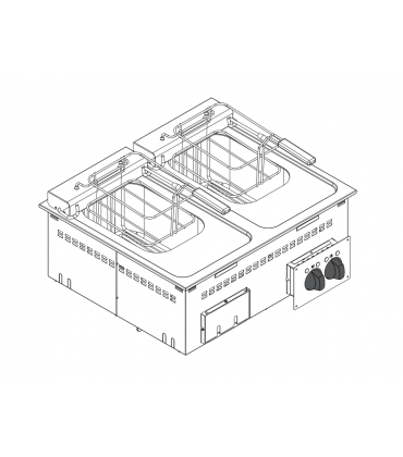 Friggitrici elettriche da incasso drop-in