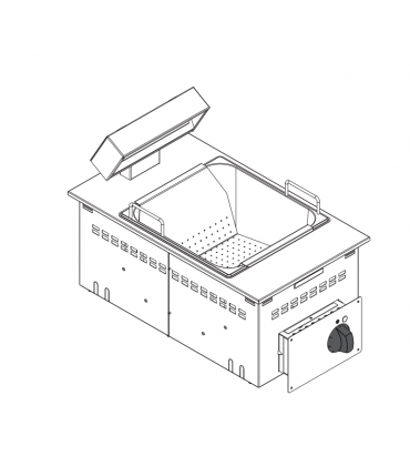 Scaldapatate elettrico da incasso drop-in