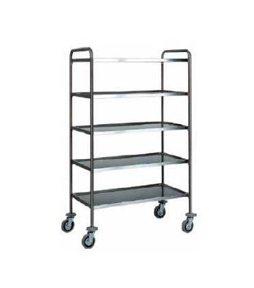 Carrelli inox a 5 ripiani