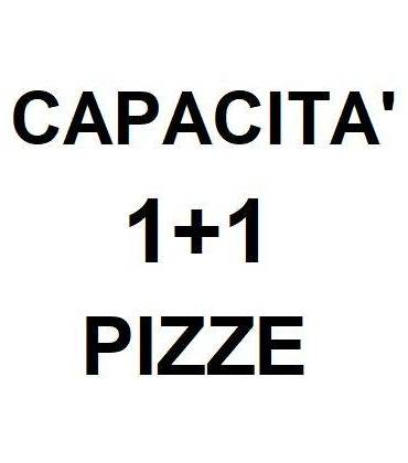 Capacità 1 pizza per camera (1+1)