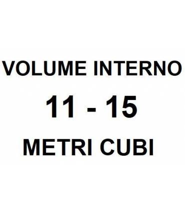 Volume interno da 11 a 15 Metri Cubi