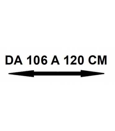 Carrelli in legno a 2 ripiani da 106 a 120 cm