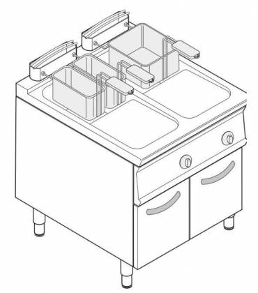 Profondità 90 cm - 2 vasche