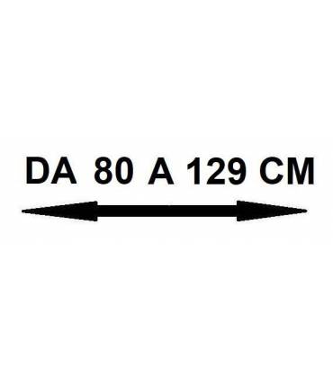 Larghezza da 80 a 129 cm