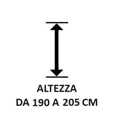 ALTEZZA DA 190 A 205 CM