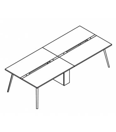 Benches composto a 4 postazioni