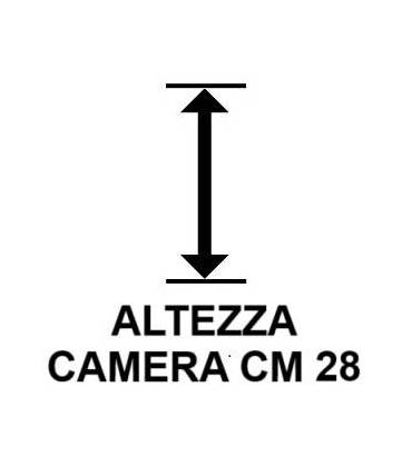 Altezza camera cm. 28