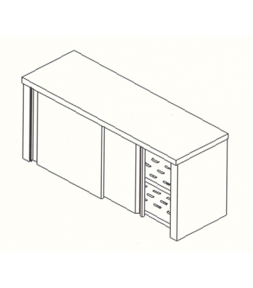 Pensili inox con ripiani asolati