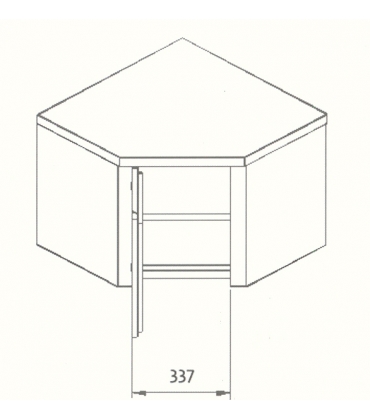 Armadietti pensili inox ad angolo